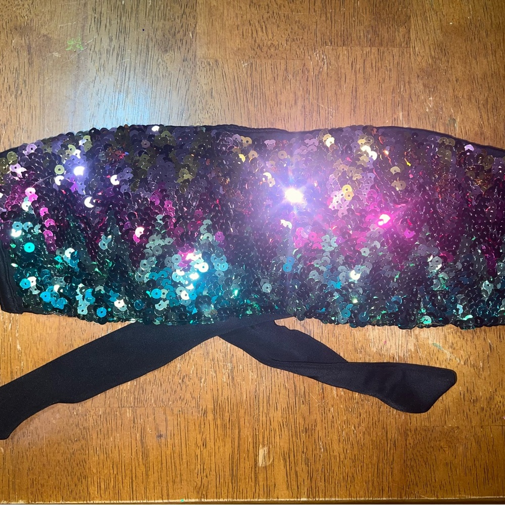 Victoria's Secret Sequin Bikini Top - Multicolor
